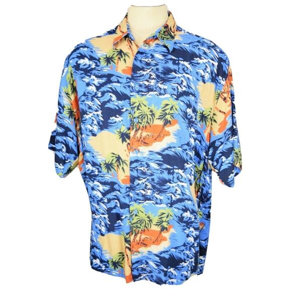 Puritan Other - Puritan Ocean Beach Men's Size 2XLT Casual Button Front Shirt